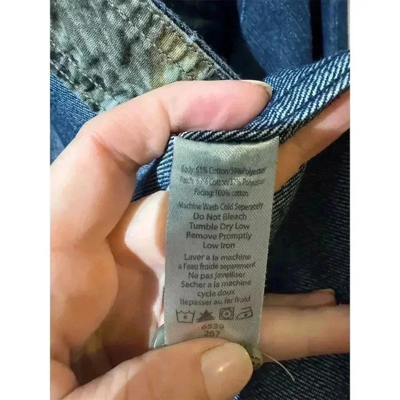 Legendary Whitetails Denim Button Shirt Shacket L Long Sleeve Utility Workwear - Picture 8 of 8